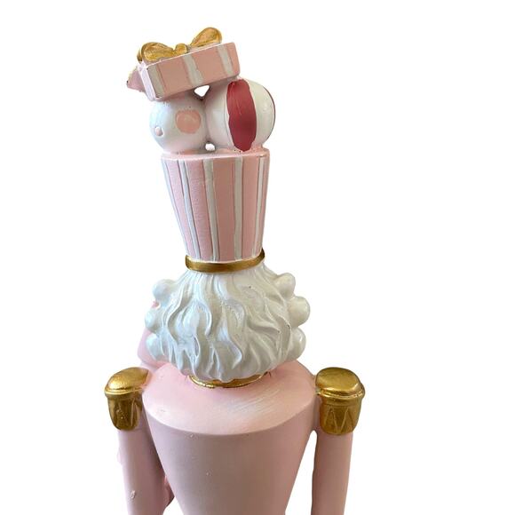Balsam & Fir PINK GOLD NUTCRACKER Soldier Figurine 18in Christmas Holiday NEW - Picture 7 of 16